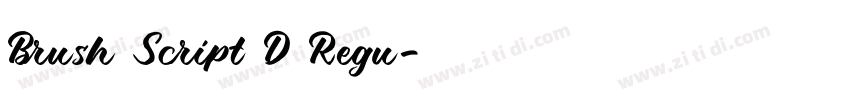 Brush Script D Regu字体转换